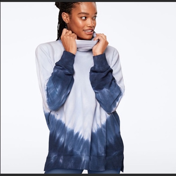 Victorias Secret PINK | NWT Tie Dye Oversized Turtleneck Tunic Sweatshirt - Picture 1 of 5